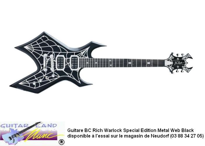Guitare BC Rich SE Metal Web Warlock Noir